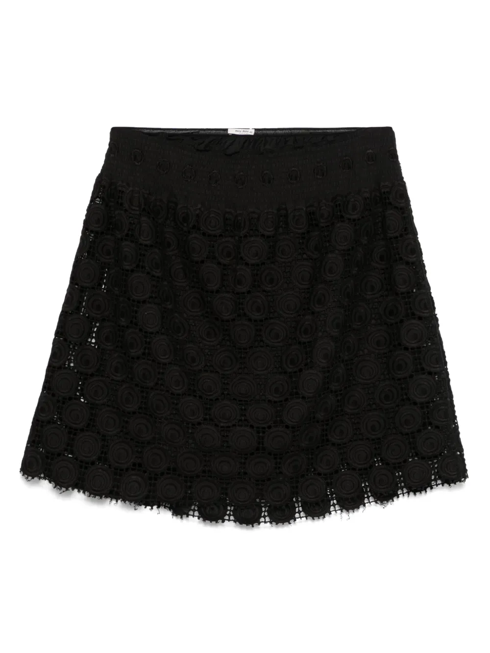 Miu Miu Pre-Owned falda corta con bordado inglés 2000 | negro | Image 1