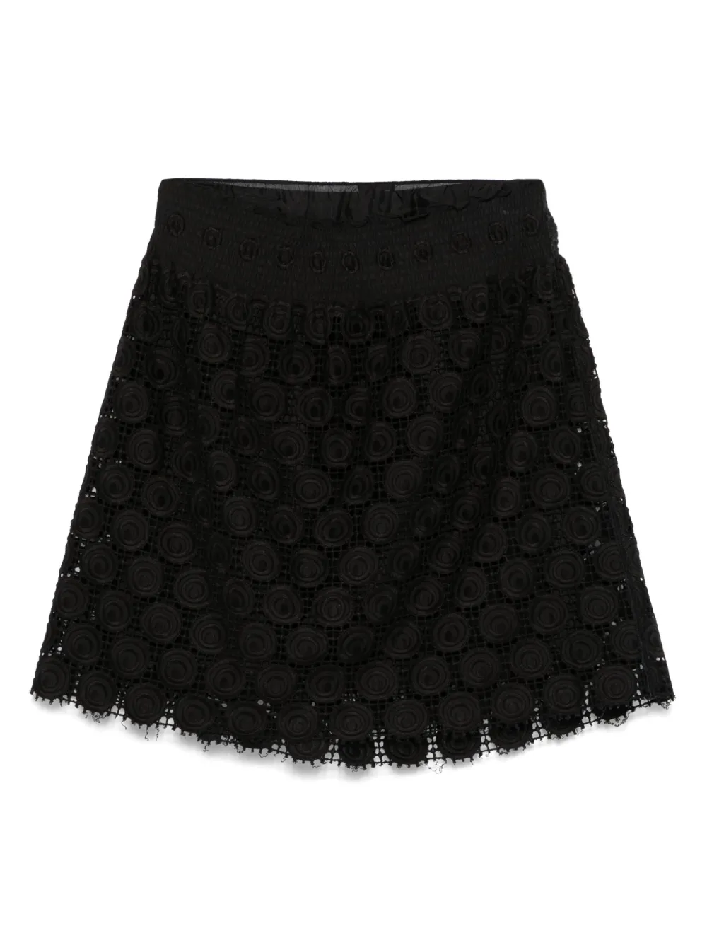 Miu Miu Pre-Owned 2000s broderie anglaise mini-rok - Zwart