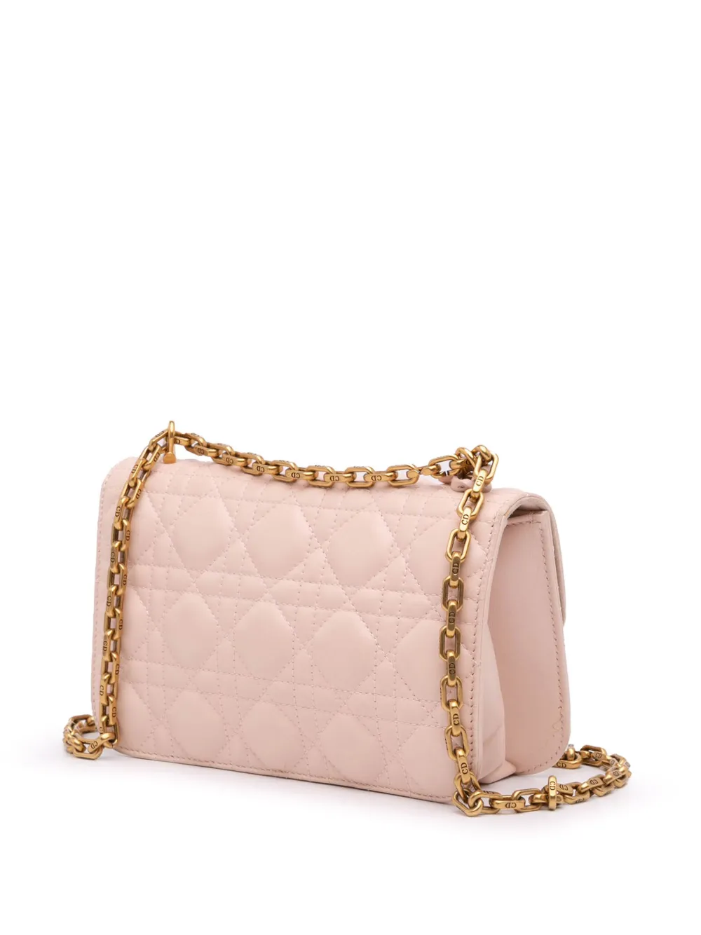 Pre-owned Dior 2017 Small Lambskin Cannage Addict Flap Shoulder Bag