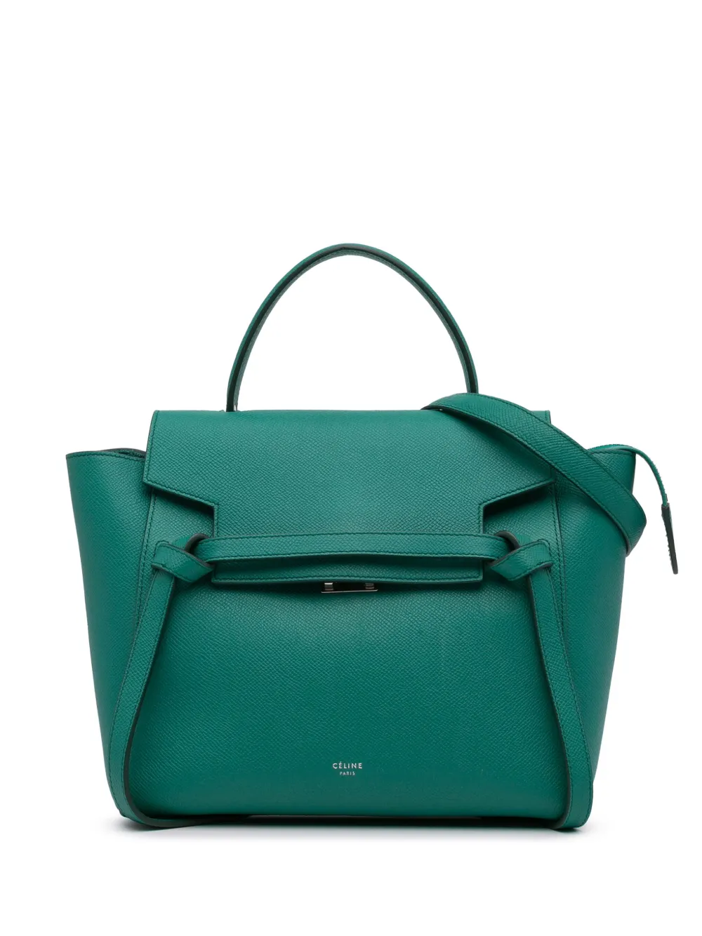 Céline Pre-Owned 2017 ミニ グレインカーフスキン ベルト バッグ サッチェルバッグ - グリーン Céline Pre-Owned 2017 ミニ グレインカーフスキン ベルト バッグ サッチェルバッグ - グリーン