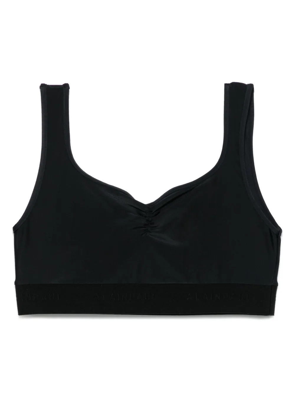 gathered-detailing bra