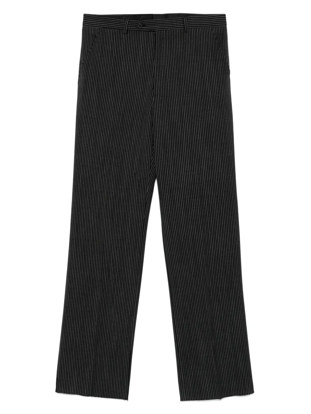 pinstriped trousers