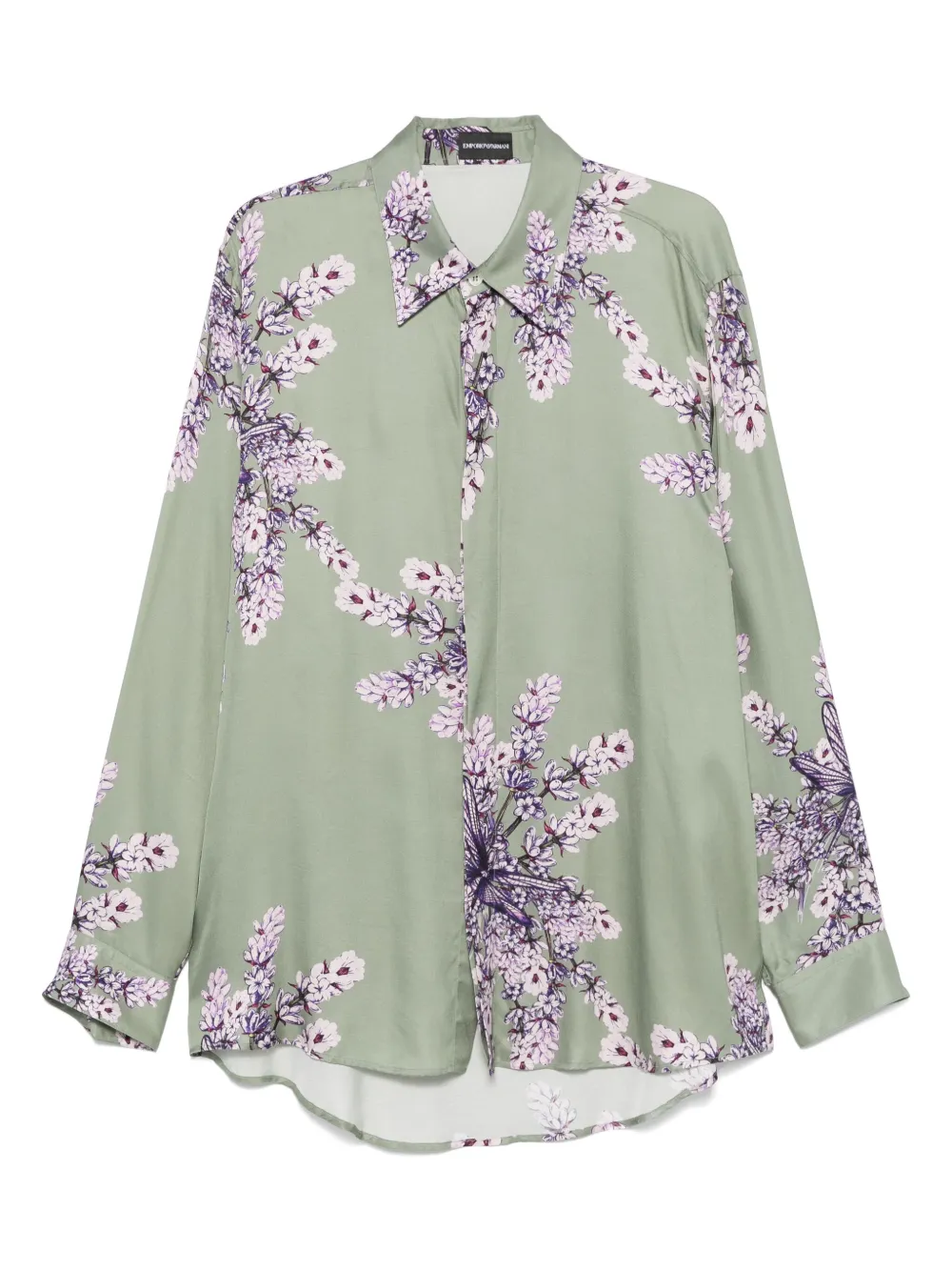 Emporio Armani Overhemd met bloemenprint Groen