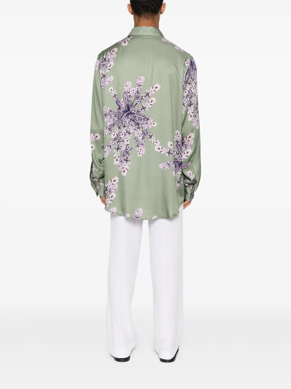 Emporio Armani Overhemd met bloemenprint Groen