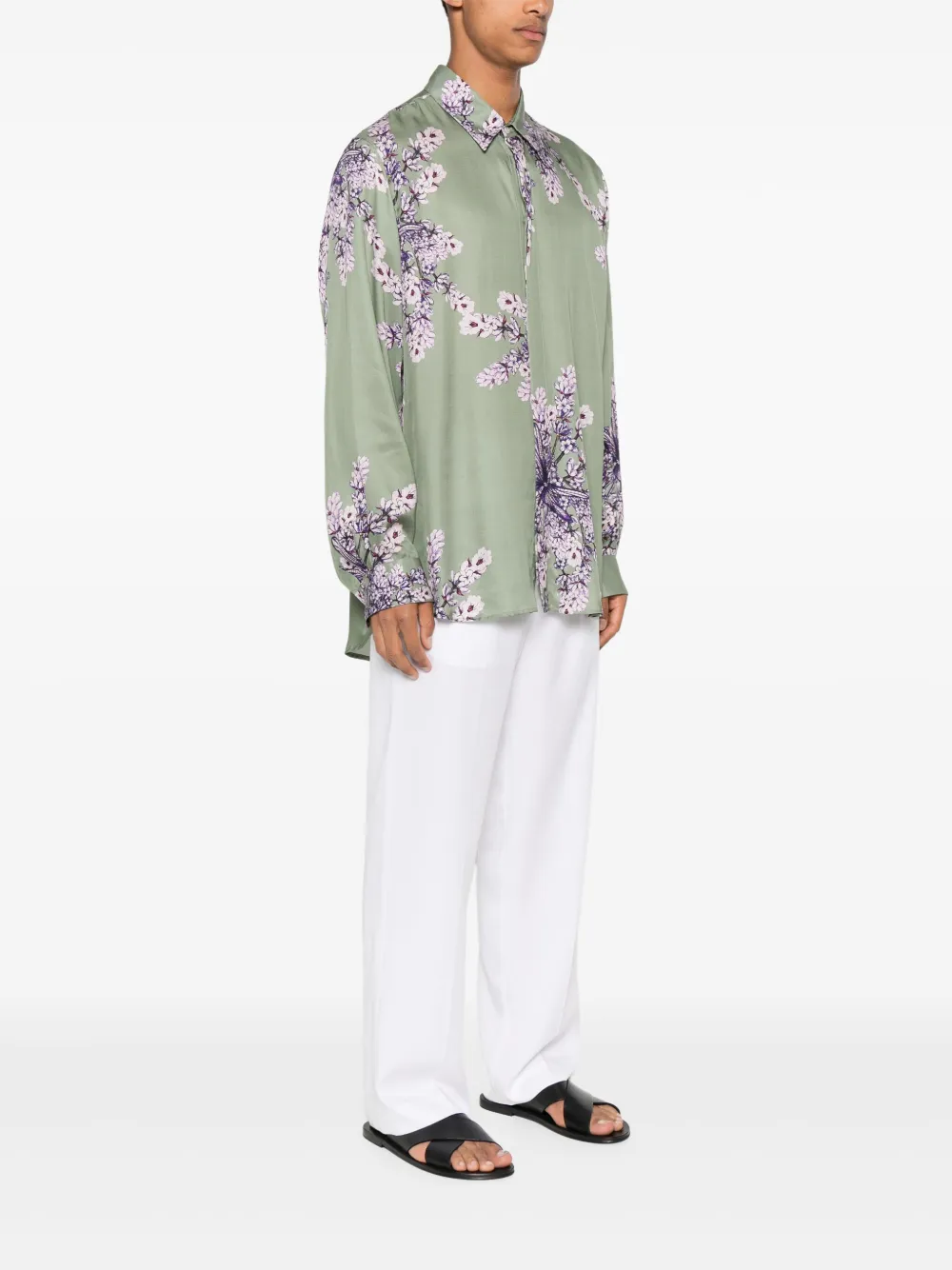 Emporio Armani Overhemd met bloemenprint Groen