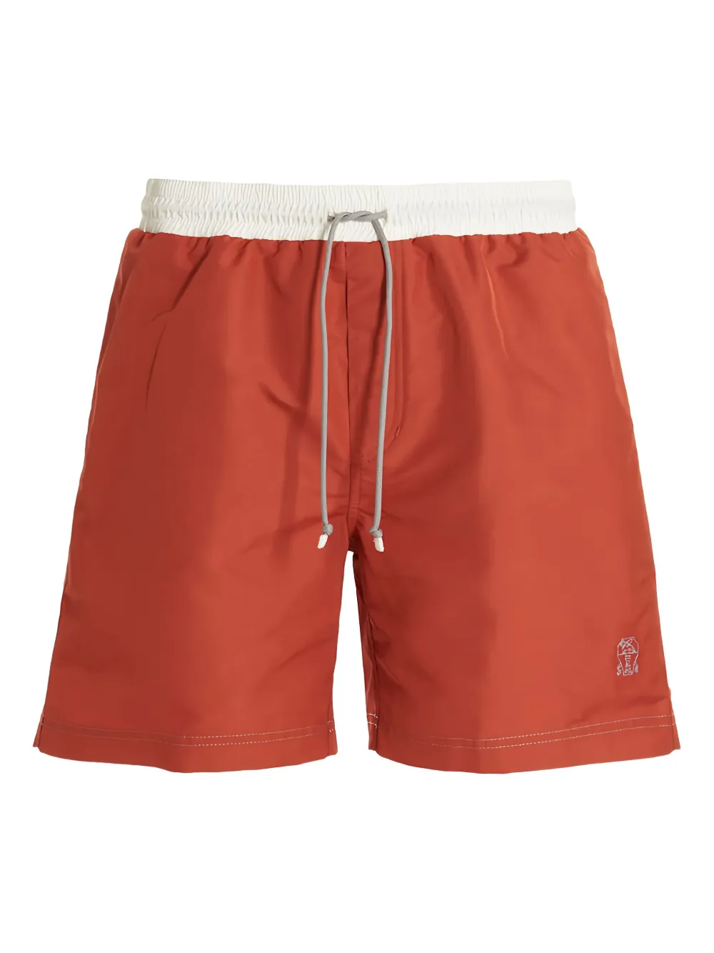 Brunello Cucinelli Zwembroek met geborduurd logo Oranje