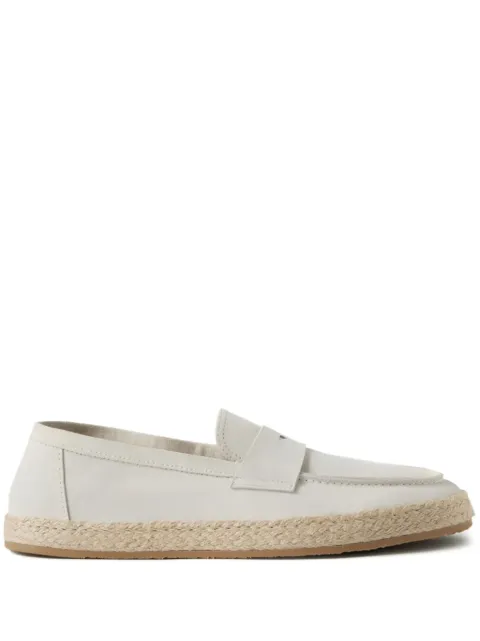 Brunello Cucinelli leather-suede loafers