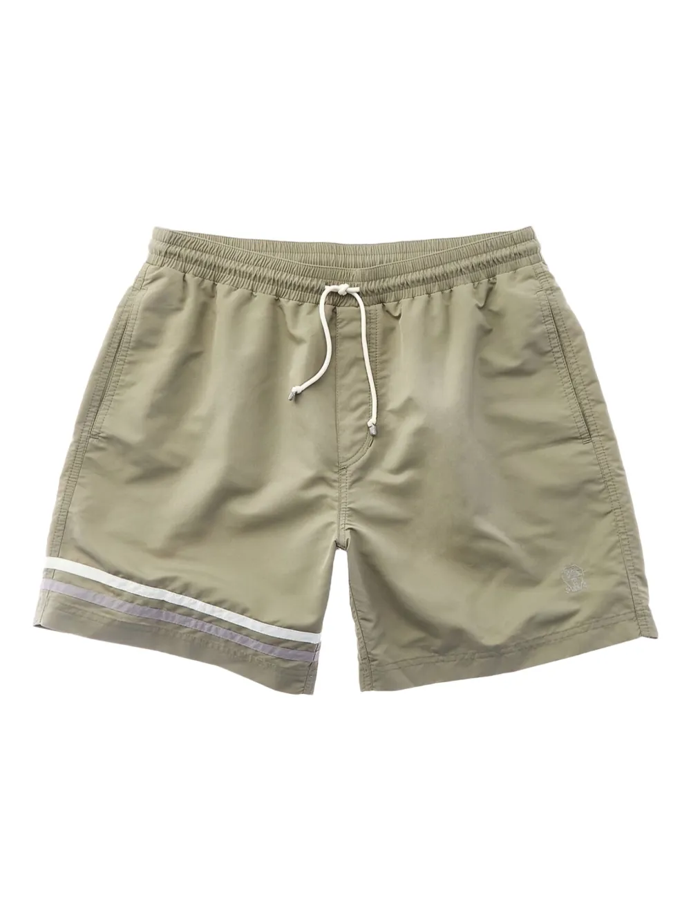 Brunello Cucinelli ロゴ トランクス水着 - グリーン Brunello Cucinelli ロゴ トランクス水着 - グリーン