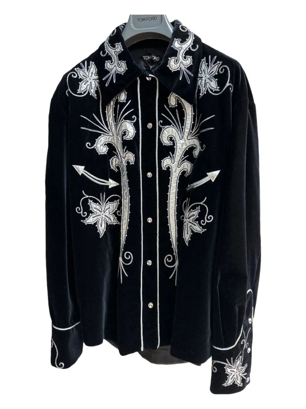 TOM FORD Fluwelen blouse Zwart