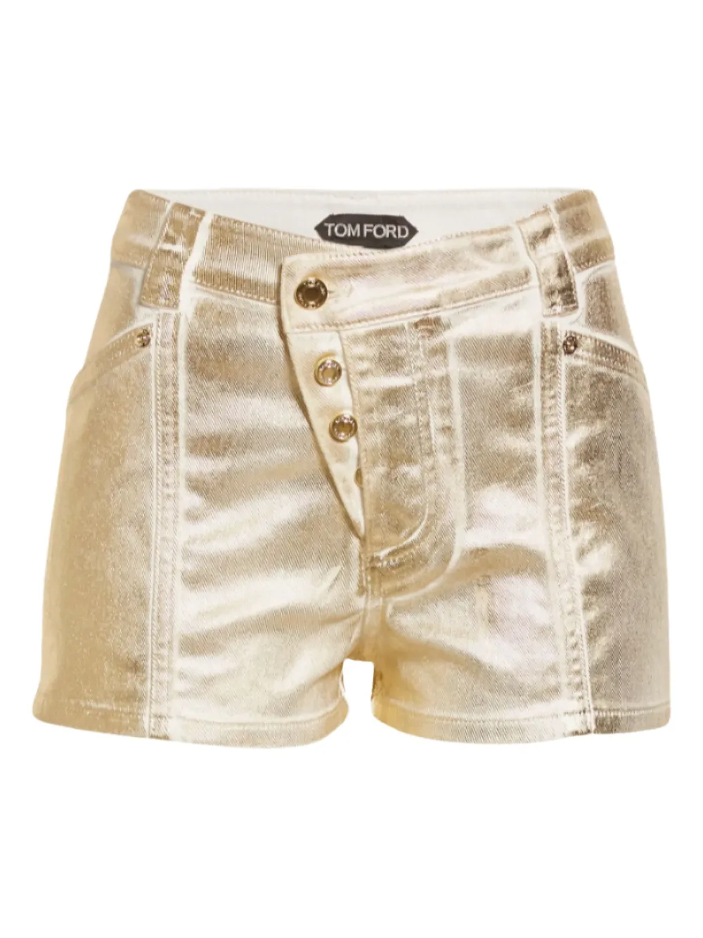 TOM FORD Shorts met metallic-effect Goud