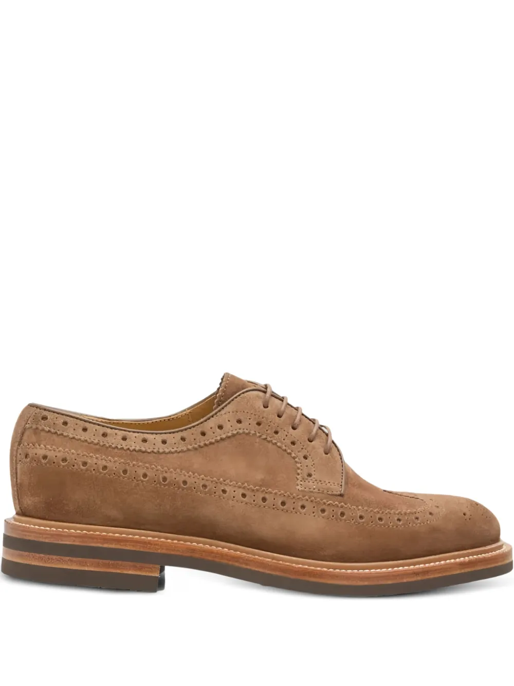 Brunello Cucinelli brogue suede shoes Brown