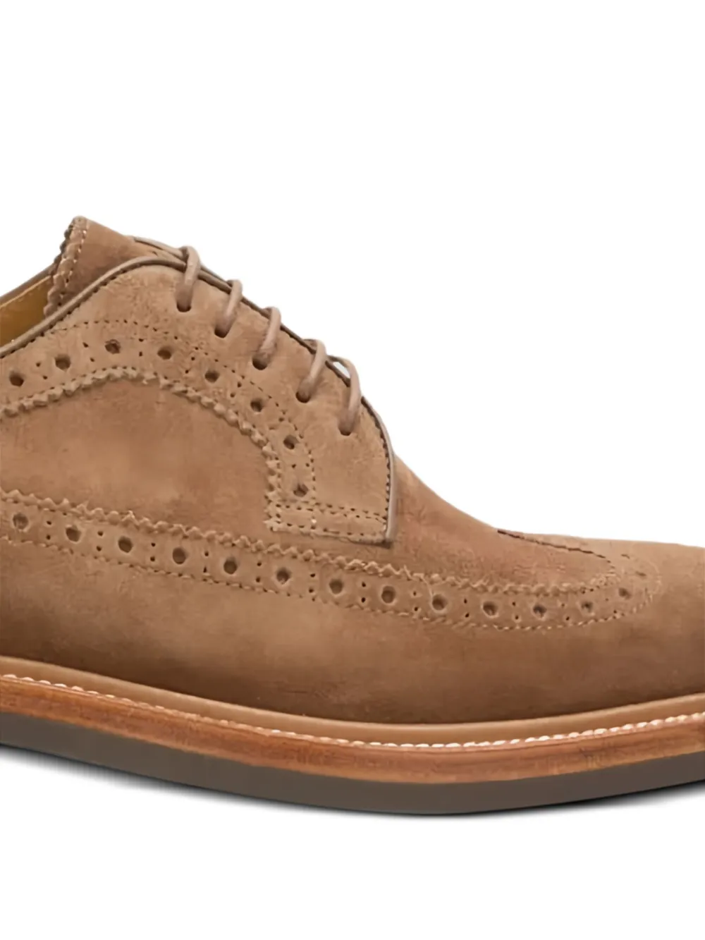 Brunello Cucinelli Brogue suède schoenen Bruin