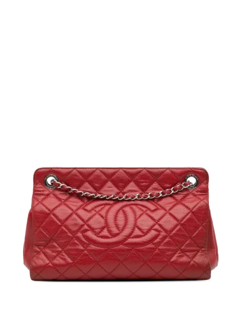 CHANEL Pre-Owned 2012-2013 CC Quilted Caviar Frame Shopping tote bag