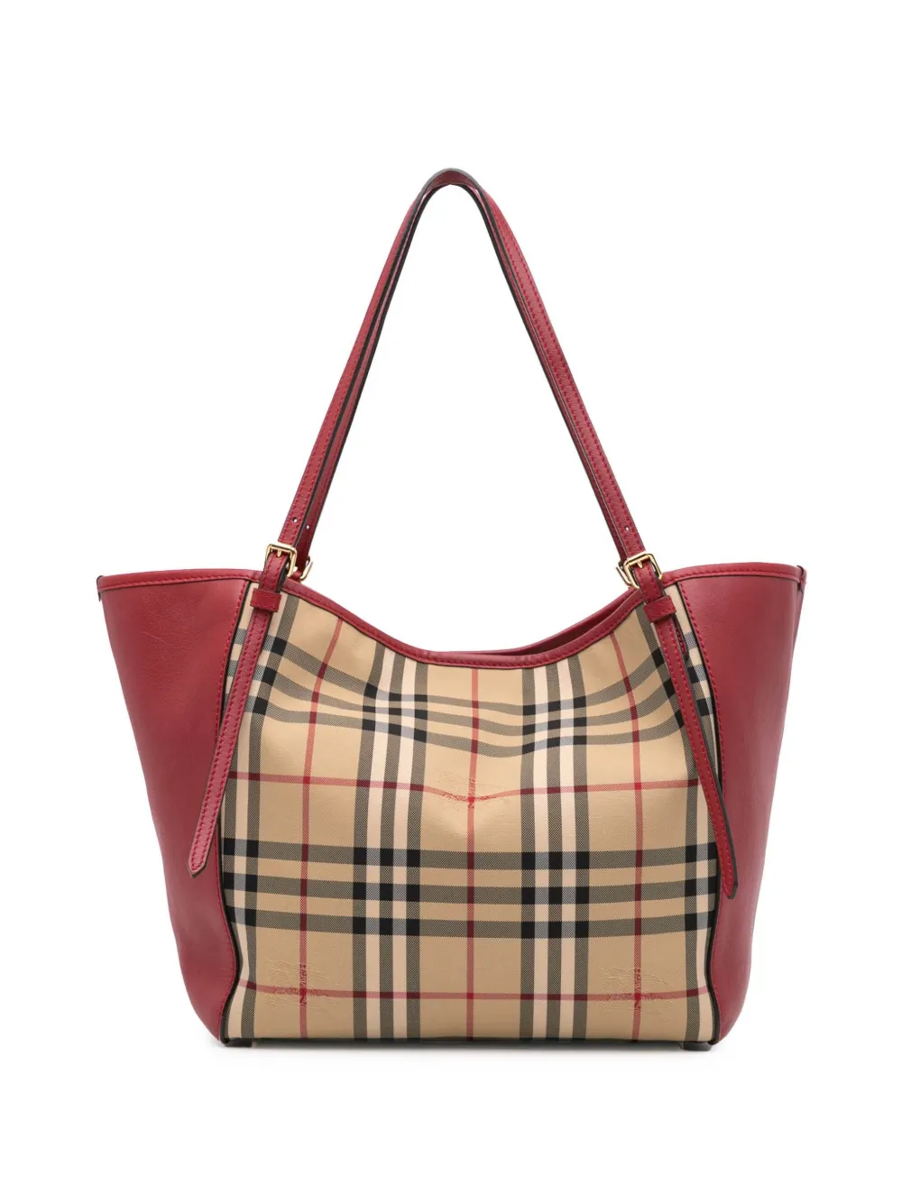 Burberry Pre-Owned 2000-2017 スモール ヘイマーケットチェック キャンバス カンタベリー トートバッグ - Burberry Pre-Owned 2000-2017 スモール ヘイマーケットチェック キャンバス カンタベリー トートバッグ -