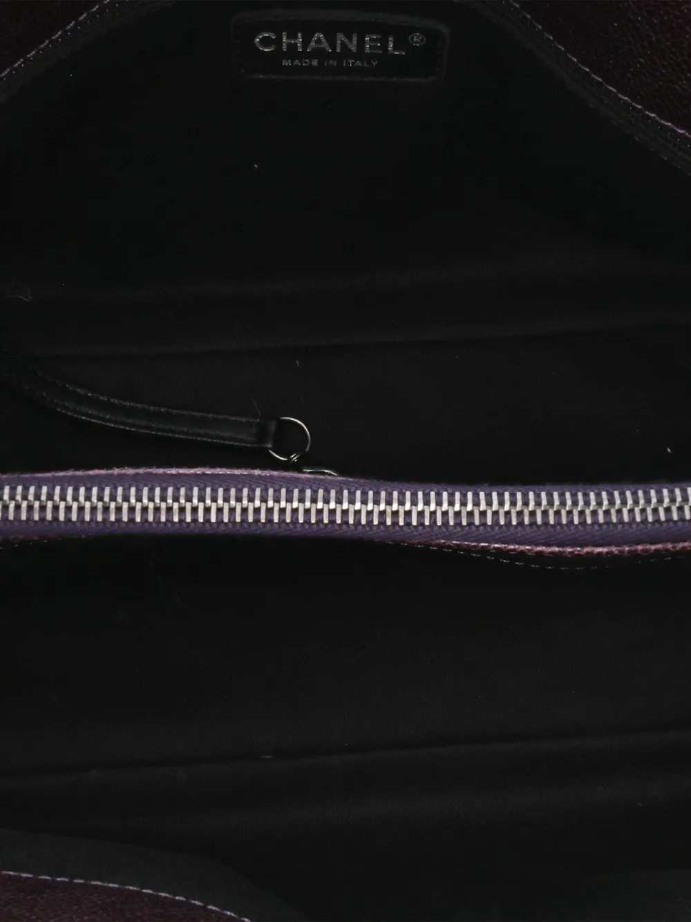 Pre-owned Chanel 2012 Small Quilted Iridescent Caviar Chic Shopping Tote Bag