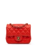 CHANEL Pre-Owned 2017-2018 Mini Square Classic Lambskin Single Flap crossbody bag - Red