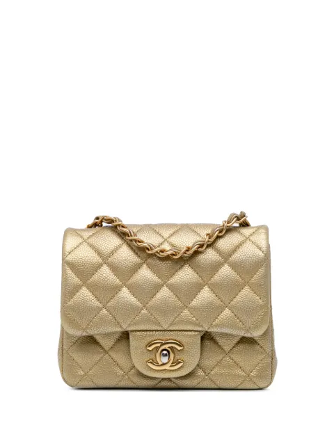 CHANEL Pre-Owned mini sac à bandoulière Square Caviar Single Flap (2015-2016)