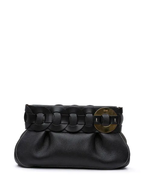 Chloé Pre-Owned 2021 Grained Calfskin Braided Ring Darryl clutch bag