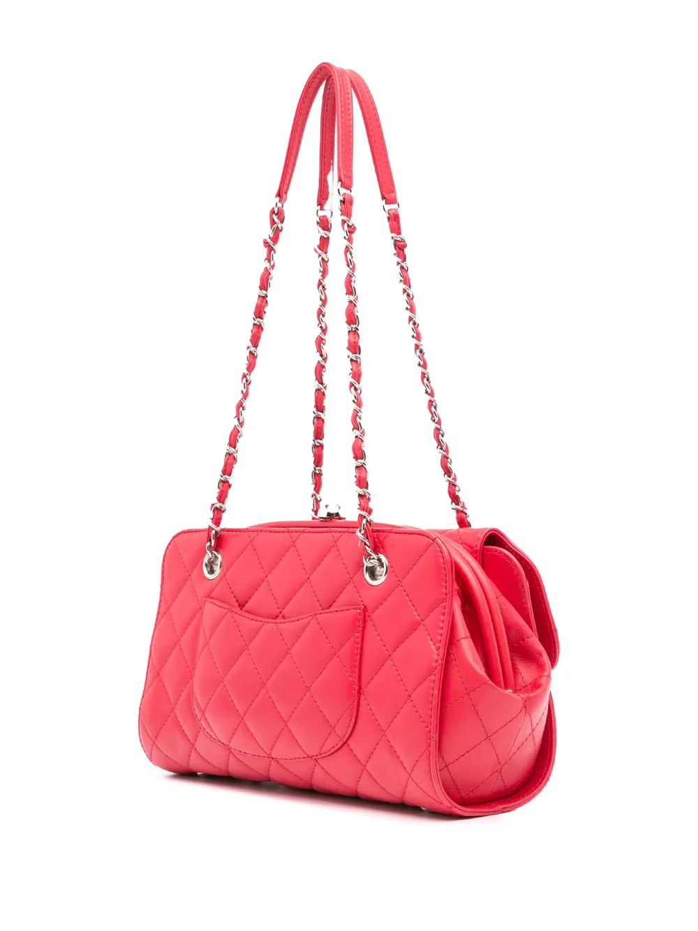 CHANEL Pre-Owned 2015-2016 CC Quilted Lambskin Kisslock Frame Flap tote bag | Pre-Owned | Image 2