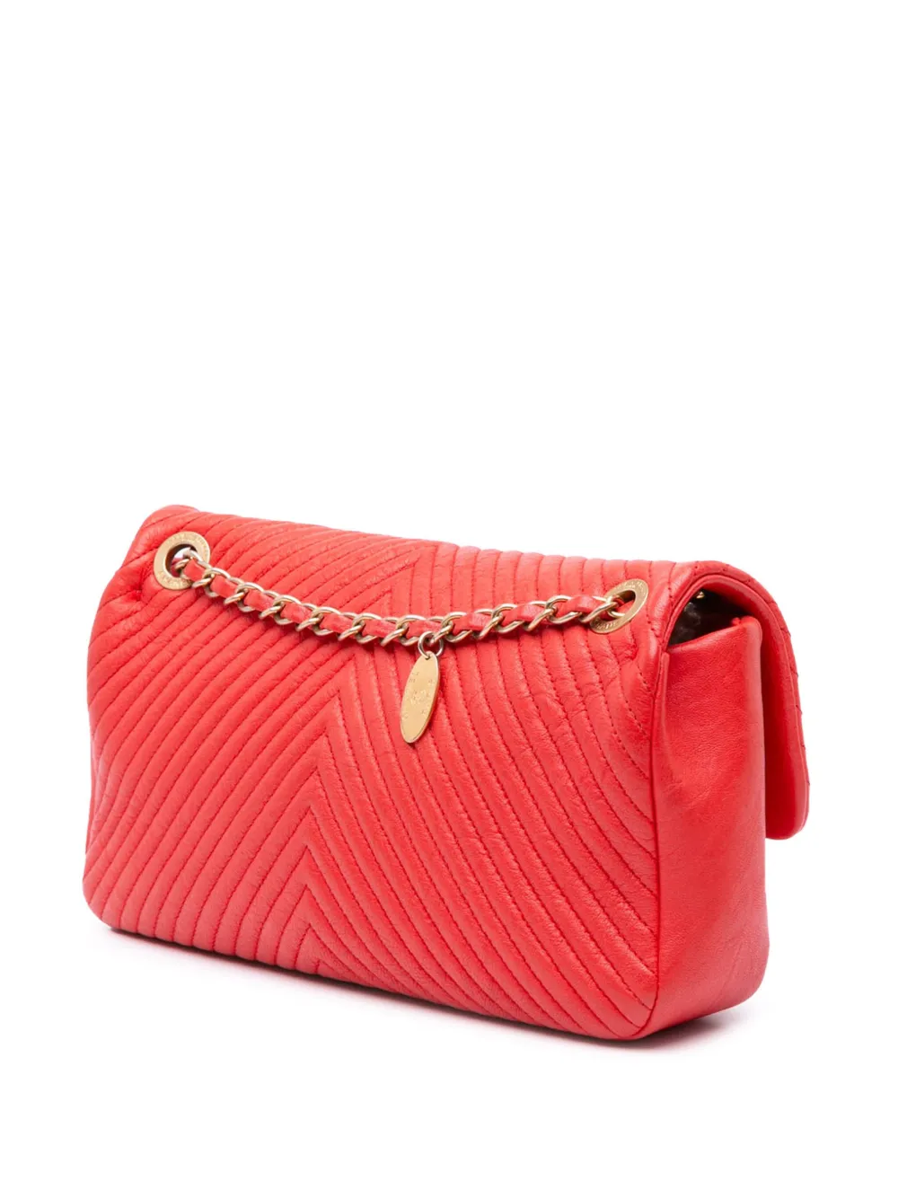 CHANEL Pre-Owned 2014-2015 Medium Wrinkled Calfskin Quilted Chevron Medallion Charm Surpique Flap shoulder bag | Pre-Owned | Image 2