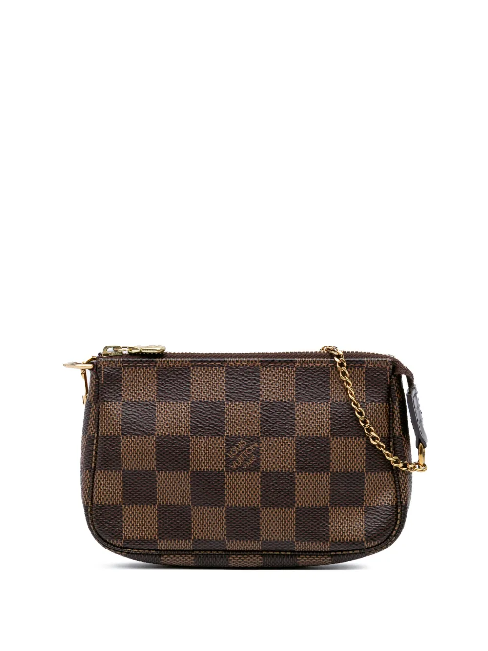 Louis Vuitton Pre-Owned 2019 ダミエ エベヌ ミニ ポシェット アクセソワール ハンドバッグ - ブラウン Louis Vuitton Pre-Owned 2019 ダミエ エベヌ ミニ ポシェット アクセソワール ハンドバッグ - ブラウン