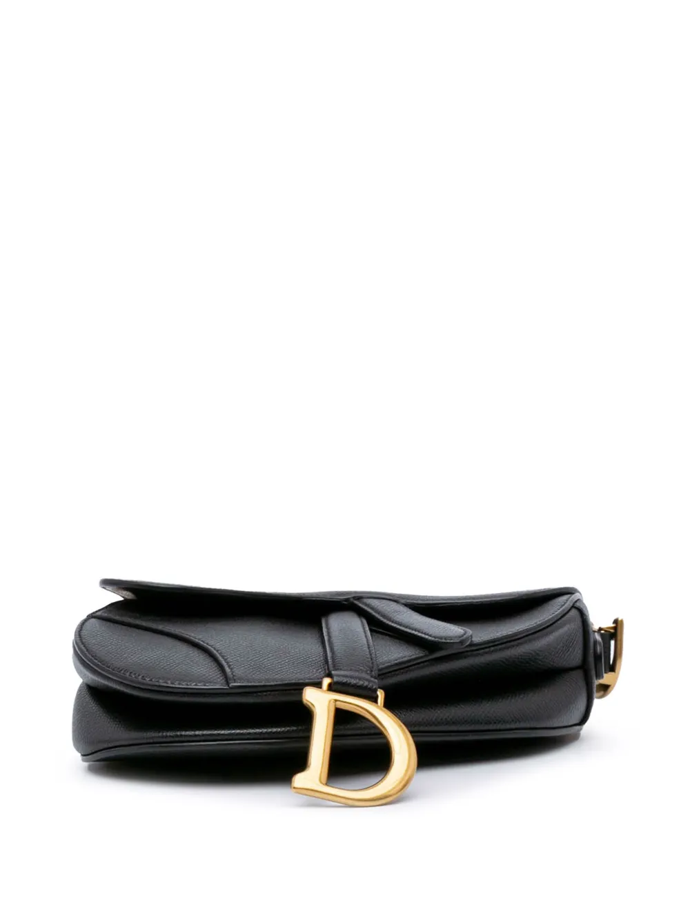 Pre-owned Dior 2020 Mini Grained Calfskin Saddle Satchel