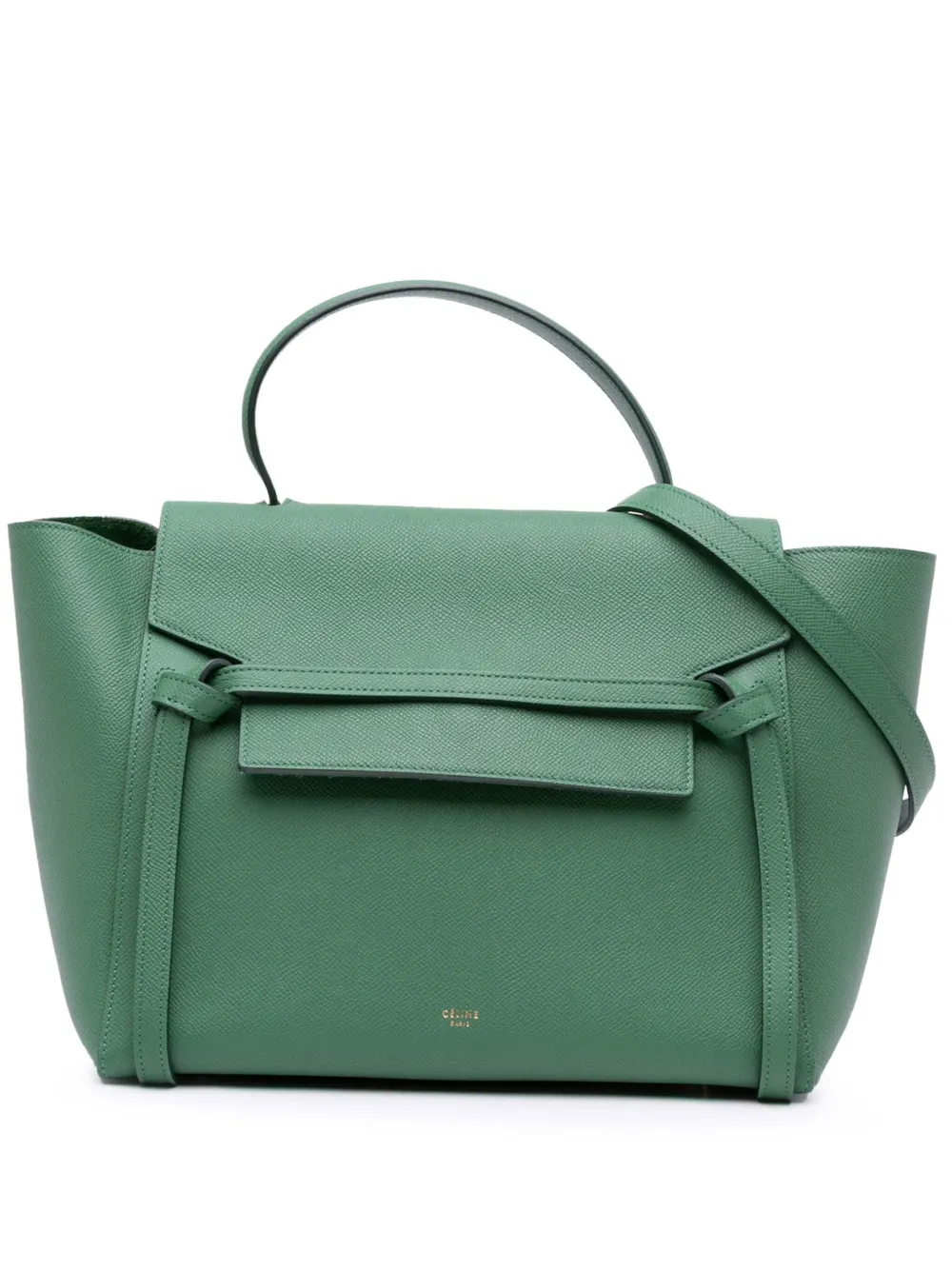 Céline Pre-Owned 2016 ミニ レザー ベルトバッグ サッチェル - グリーン Céline Pre-Owned 2016 ミニ レザー ベルトバッグ サッチェル - グリーン