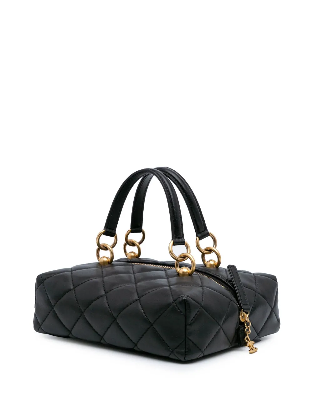CHANEL Pre-Owned 2021-2024 Métiers d'Art CC Quilted Lambskin Box Top Handle satchel | Bags | Image 2