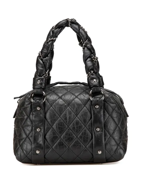CHANEL Pre-Owned 2005-2006 Small Distressed Lambskin Lady Braid Tote handbag