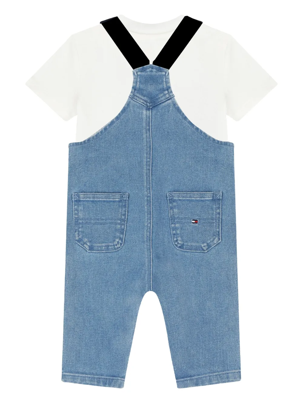 Tommy Hilfiger Junior Denim playsuit Blauw