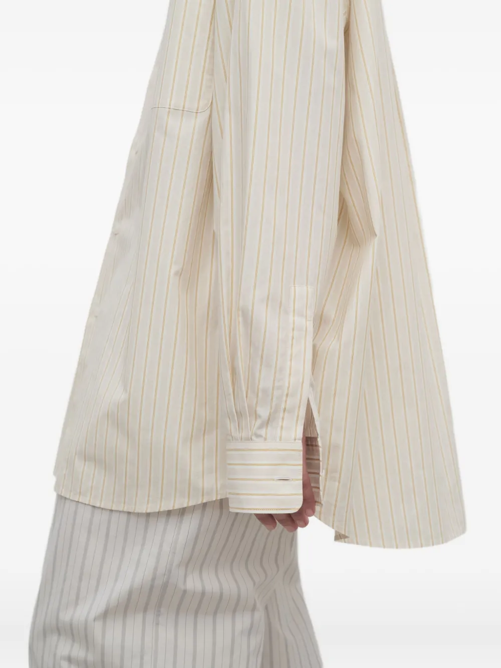 The Row Caster gestreepte blouse Beige