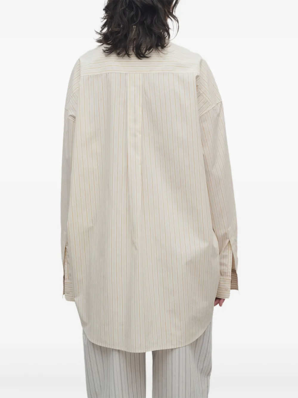 The Row Caster gestreepte blouse Beige
