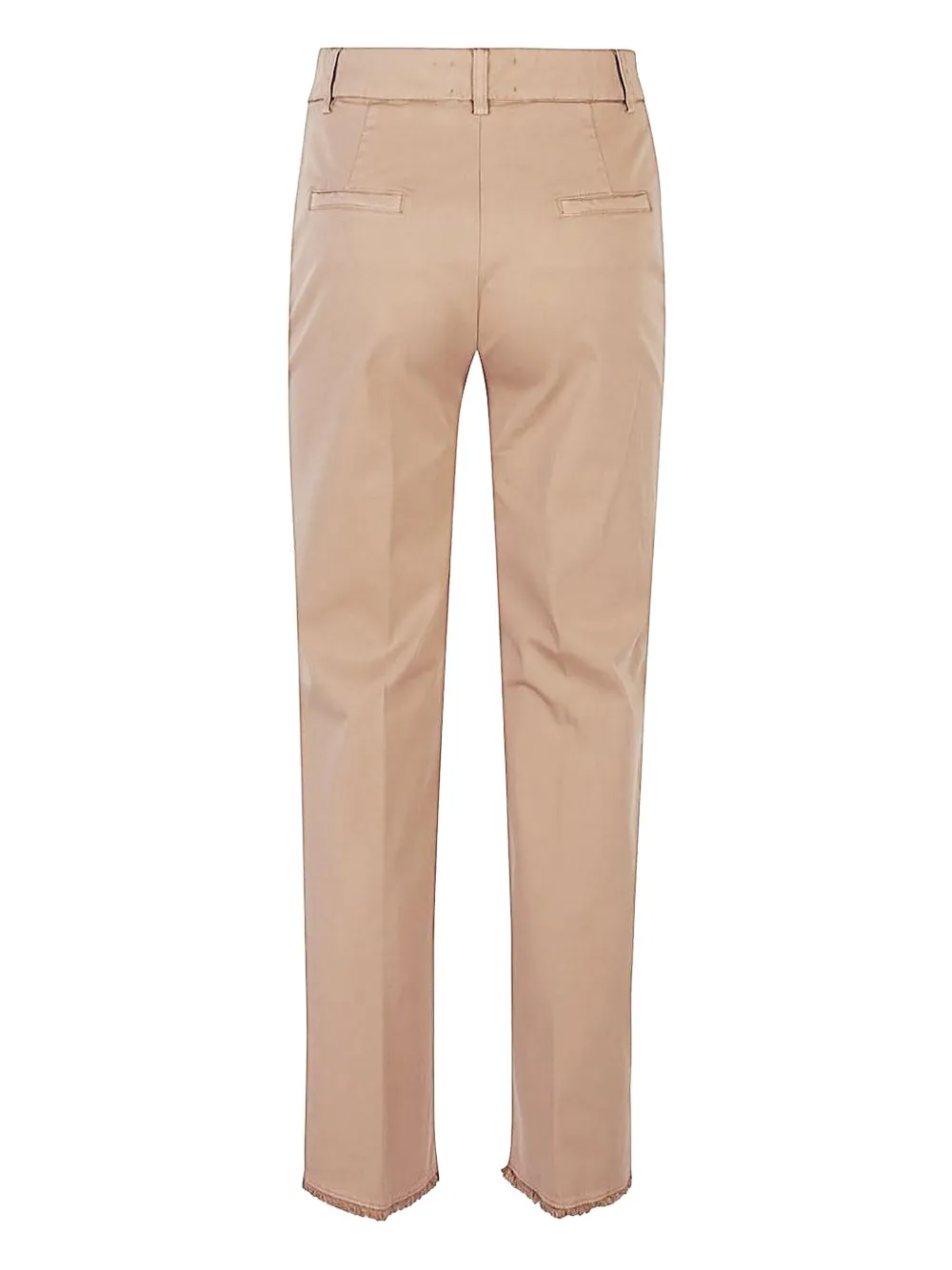 Via Masini 80 Frayed-edge Trousers In Neutral