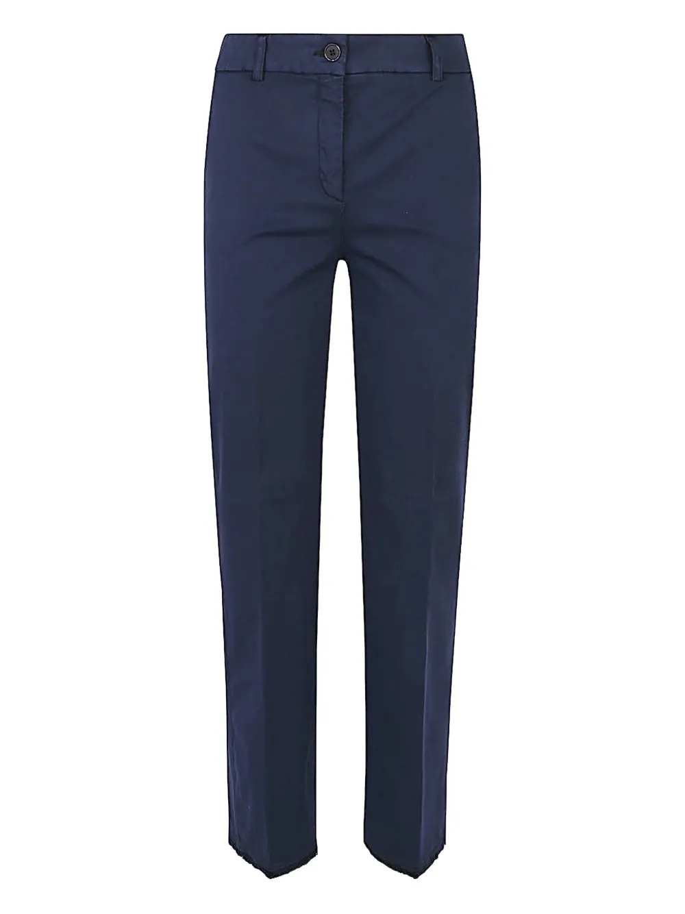 Via Masini 80 Frayed-hem Trousers In Blue