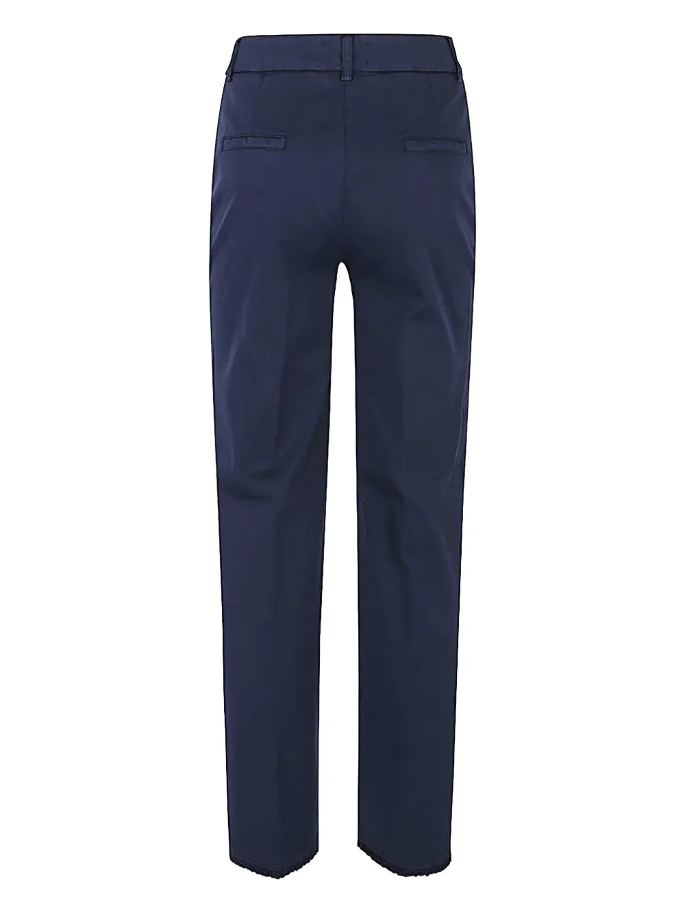 Via Masini 80 Frayed-hem Trousers In Blue
