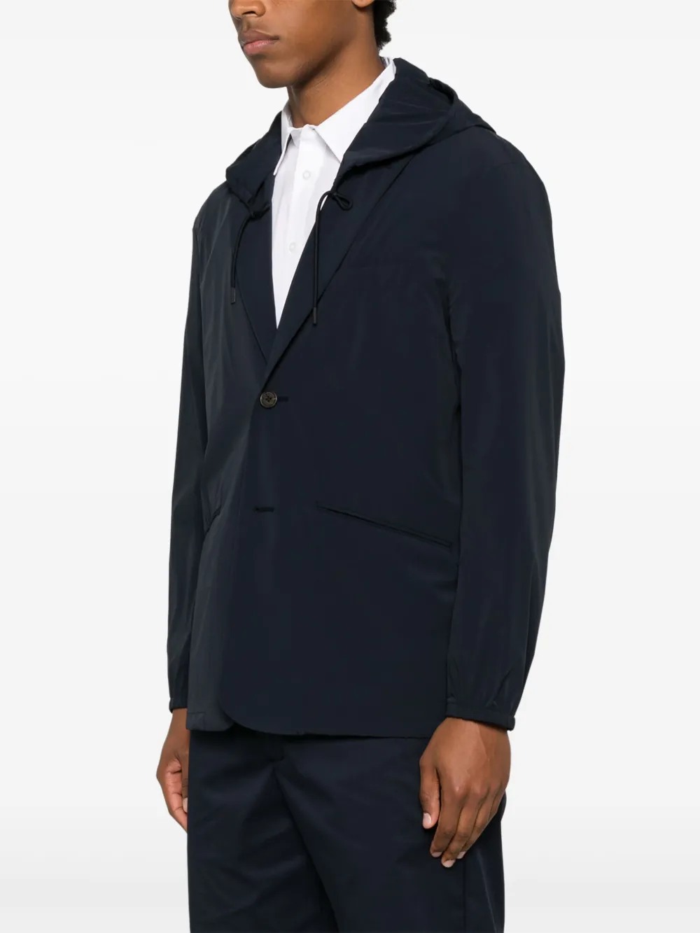 Emporio Armani Blazer met capuchon Blauw
