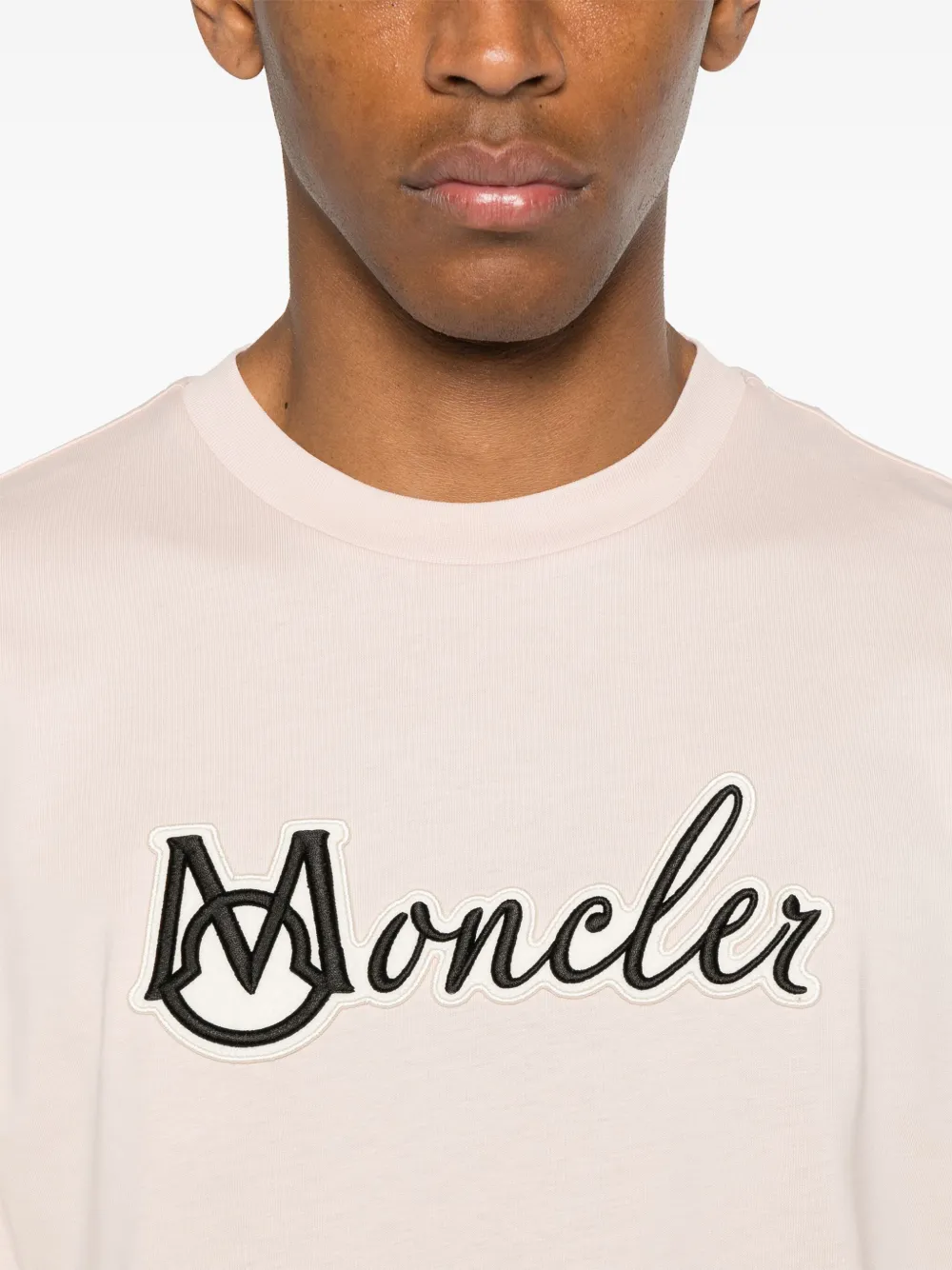 Moncler Katoenen T-shirt Roze
