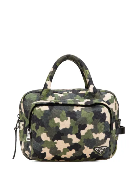 Prada Pre-Owned 2013-2024 Canvas Camouflage Cordura satchel