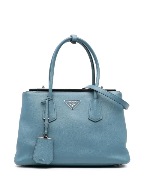 Prada Pre-Owned 2013-2024 Saffiano Cuir Turnlock Twin satchel