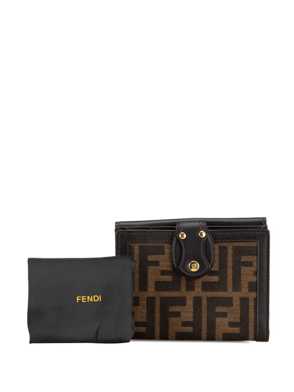 Pre-owned Fendi 2014 Zucca Canvas Wallet Small Wallets