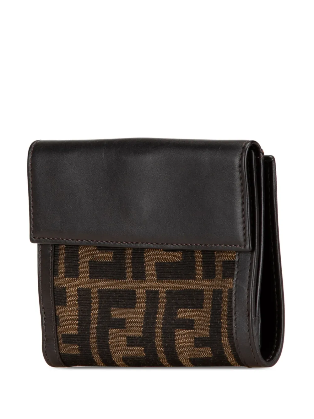Pre-owned Fendi 2014 Zucca Canvas Wallet Small Wallets