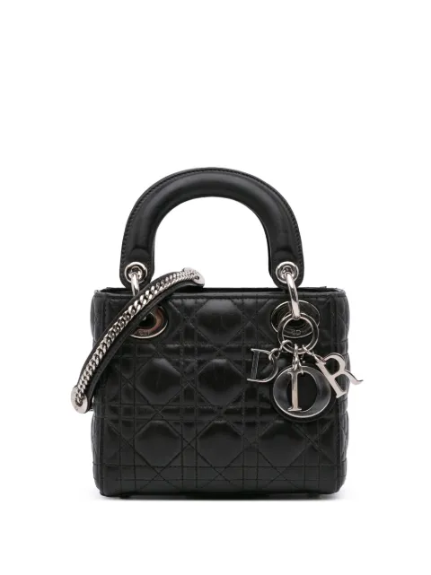 Christian Dior Pre-Owned شنطة 'كاناج ليدي ديور' جلد حمل صغيرة بحمالة كتف 2015