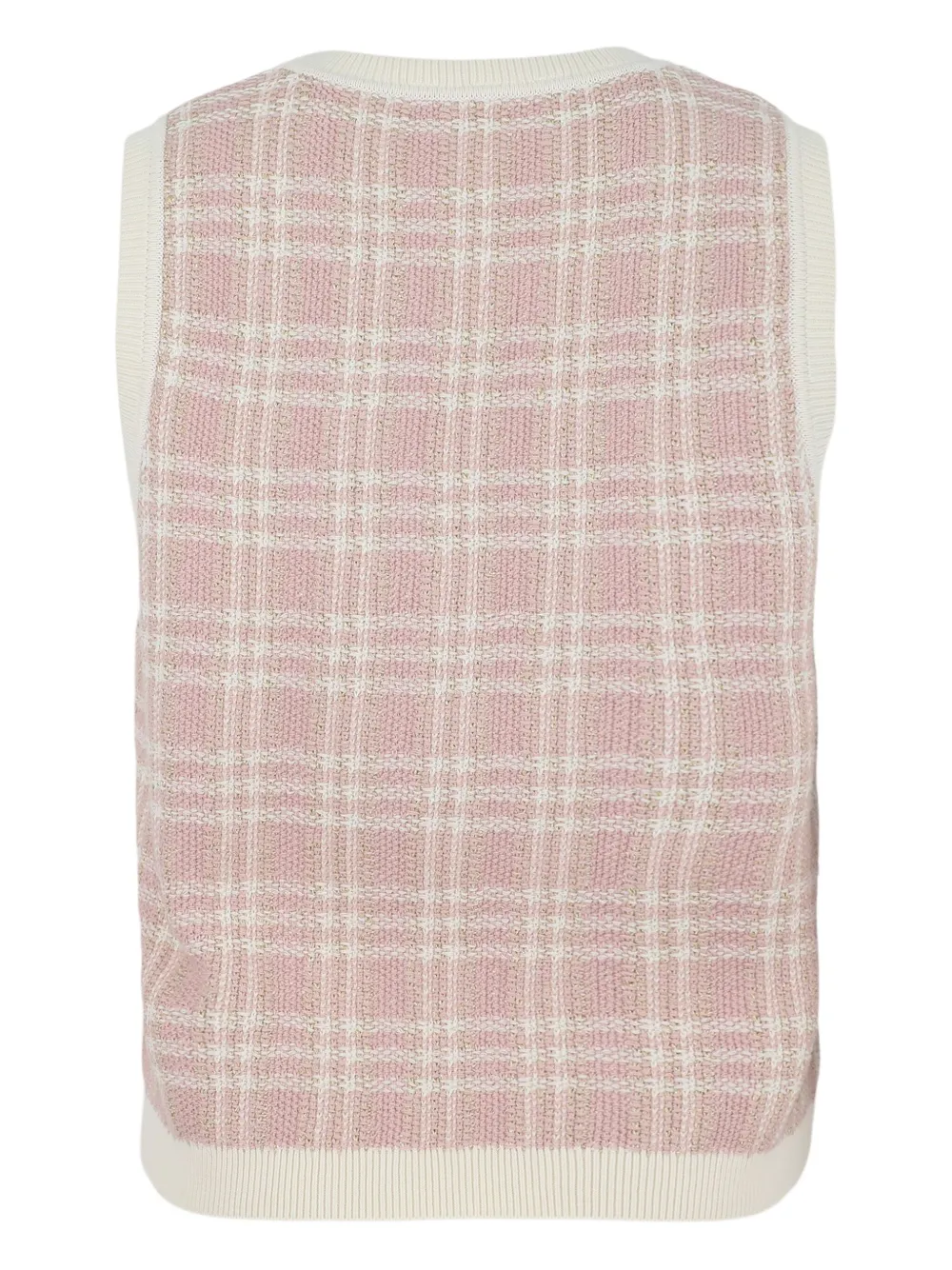 VERONICA BEARD CHECKED SLEEVELESS VEST
