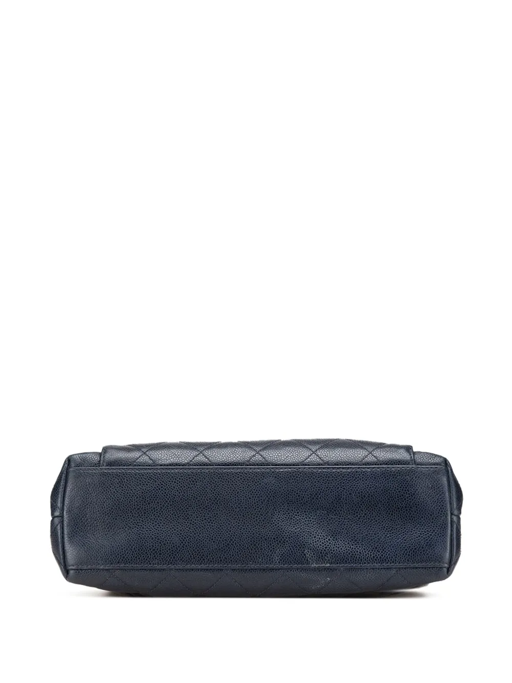 Pre-owned Chanel 1996-1997 Quilted Caviar Front Pocket Chain Tote Bag