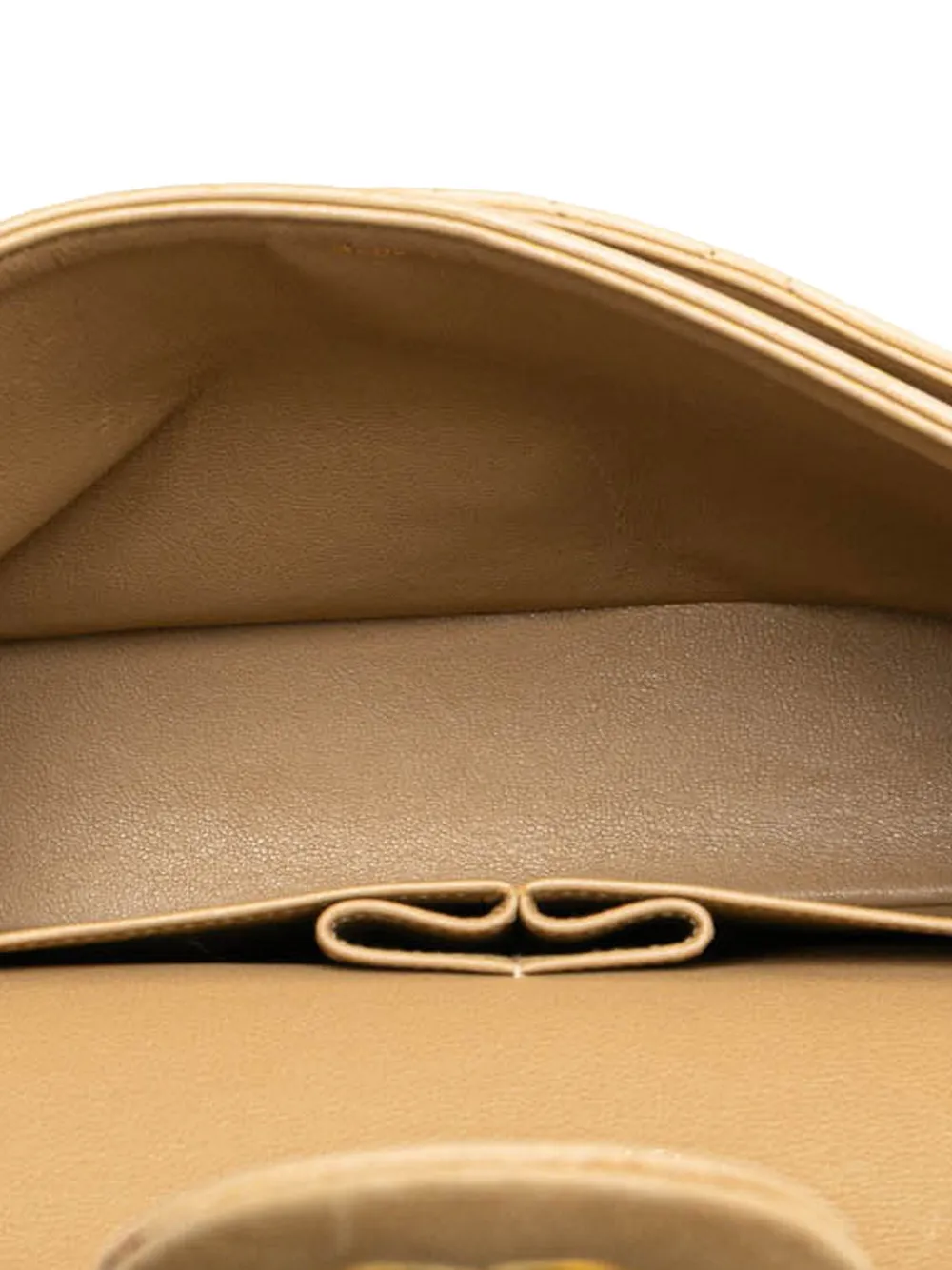 CHANEL Pre-owned 1994-1996 Medium Classic Lambskin Double Flap Shoulder Bag In Brown