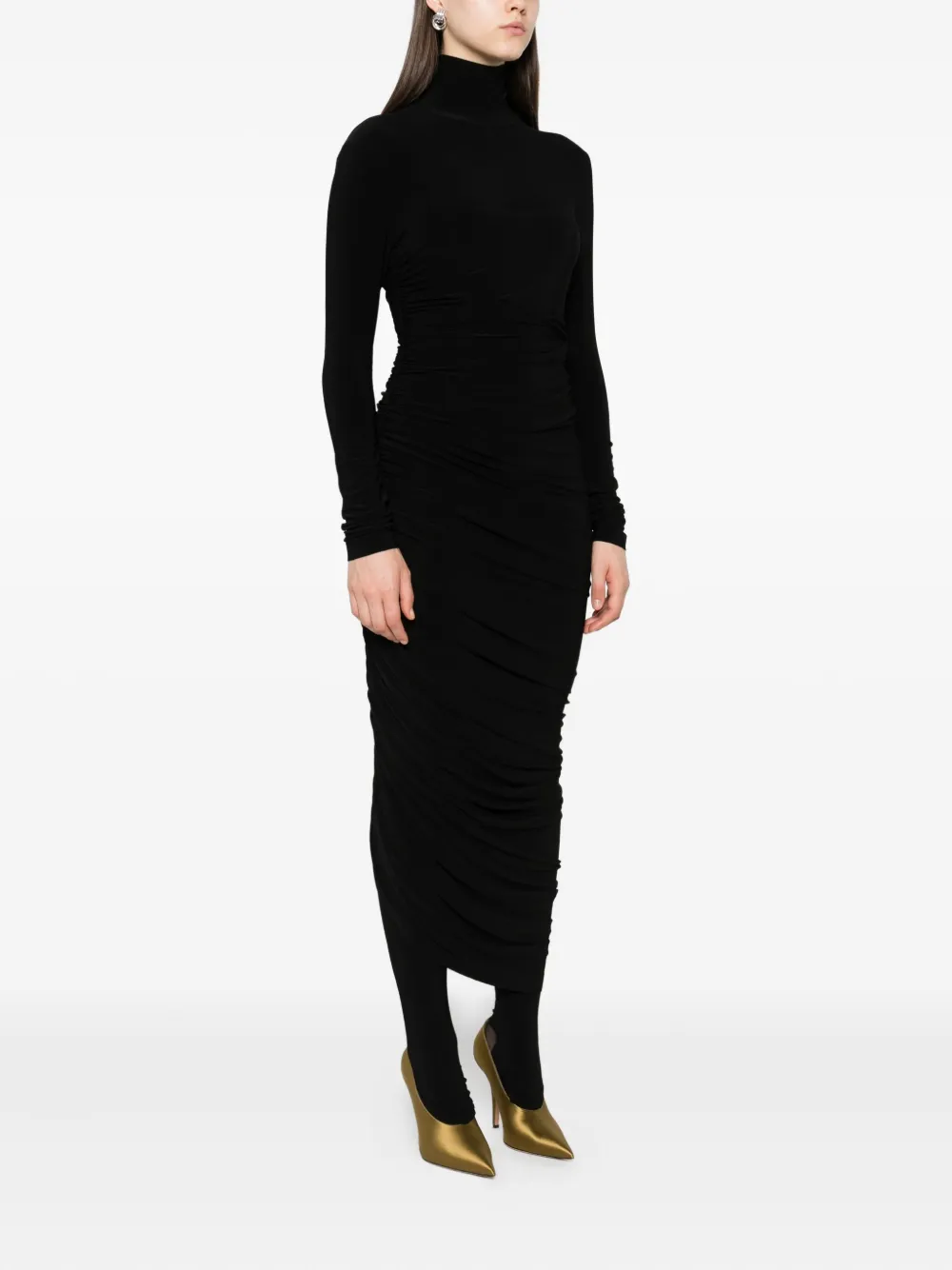 Norma Kamali Midi-jurk Zwart