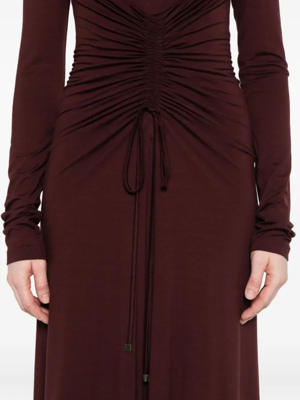 Max Mara ドローストリングドレス | レッド | FARFETCH JP