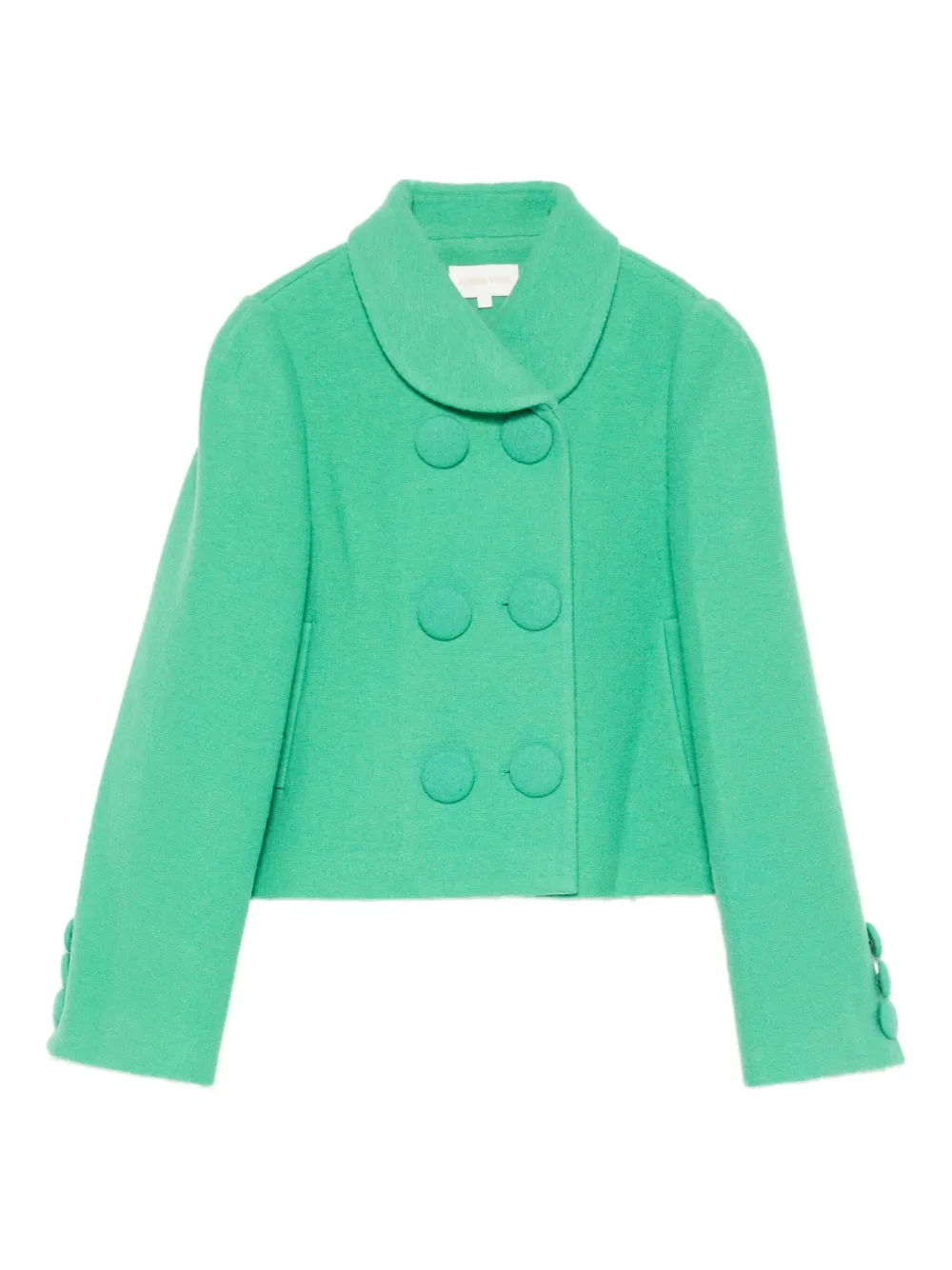 Shushu-tong Double-breasted Button-up Blazer In Green