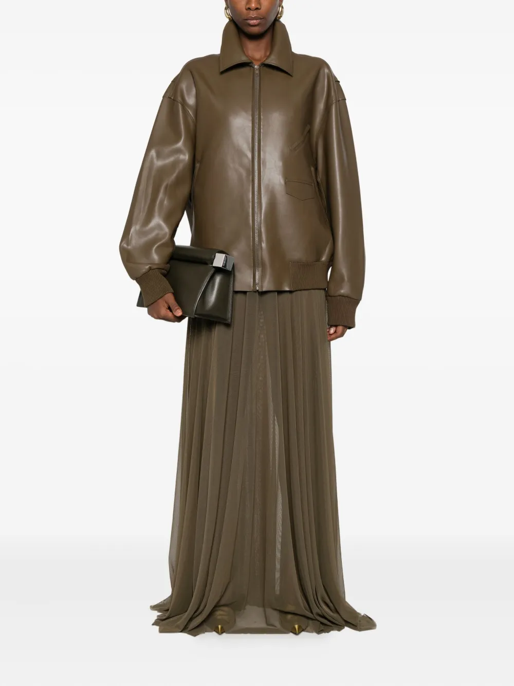 Norma Kamali zip-front bomber jacket | Varsity Jackets | Image 2