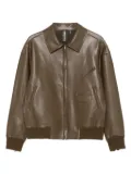 Norma Kamali zip-front bomber jacket - Brown